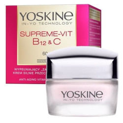 Yoskine Supreme-Vit B12 & C Moisturizing Anti-Wrinkle Cream 60+ For Day Use - 50ml