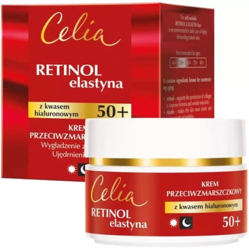 Celia Retinol And Elastin 50 Plus Anti Wrinkle Cream With Hyaluronic Acid Day