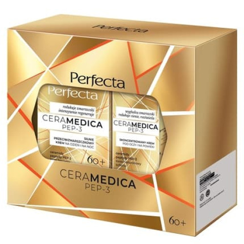 Perfectaset Ceramedica Pep3 Strong Antiwrinkle Cream 60 For Day And Night 50 Ml And Concentrated Eye And Eyelid Cream 15 Ml