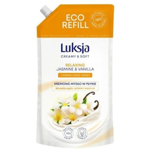 Luxja Creamy and Gentle Relaxing Liquid Soap Jasmine and Vanilla 900ml - Stock Luxja Creamy and Gentle Relaxing Liquid Soap Jasmine and Vanilla 900ml - Stock