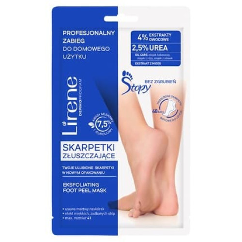 Lirene Exfoliating Socks Professional Treatment For Home Use