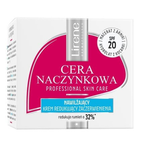 Lirene Moisturizing Cream Reducing Redness Day Spf20 Vascular Skin 50ml