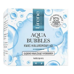 Lirene Aqua Bubbles Hyaluronic Acid 4d Deeply Moisturizing Hydro Cream For All Skin Types 50ml