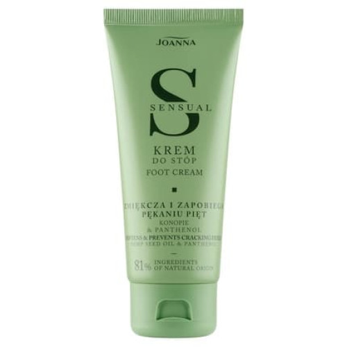 Joanna Sensual Foot Cream for Women with Urea, Hemp, and Panthenol 100g