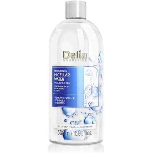 Delia Cosmetics Moisturizing Micellar Water Facial Cleanser with Hyaluronic Acid