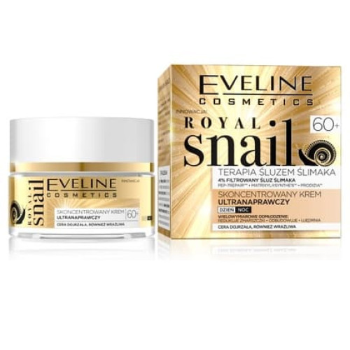 Eveline Royal Snail 60+ Concentrated Ultra-Repair Cream For Day And Night 50ml Eveline Royal Snail 60+ Concentrated Ultra-Repair Cream For Day And Night 50ml