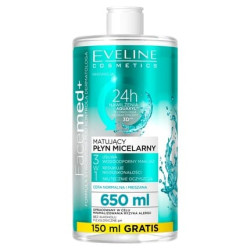 Eveline Facemed+ Mattifying Micellar Liquid 3 In 1 For Normal And Combination Skin 650ml