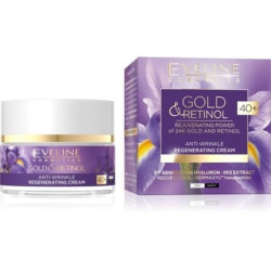 Eveline Gold & Retinol Anti-Wrinkle Regenerating Face Cream Day/Night 40+ 50ml