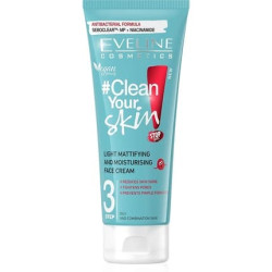 Eveline Cosmetics Cleanse Your Skin Light Mattifying Moisturising Face Cream 75ml