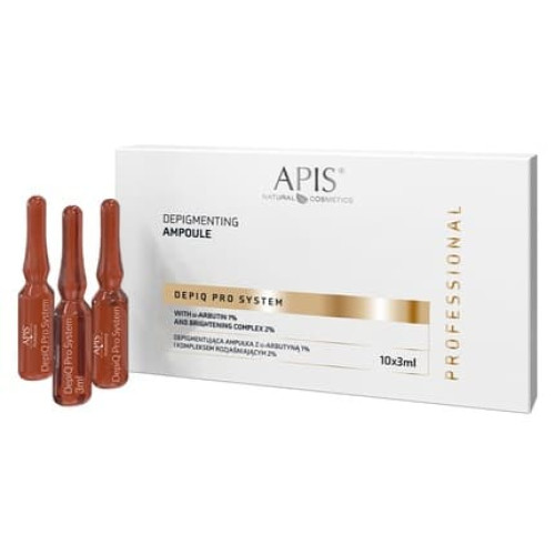 Apis Depiq Pro System Depigmenting Ampoule With Aarbutin 1 And Brightening Complex 2 10x3ml Apis Depiq Pro System Depigmenting Ampoule With Aarbutin 1 And Brightening Complex 2 10x3ml
