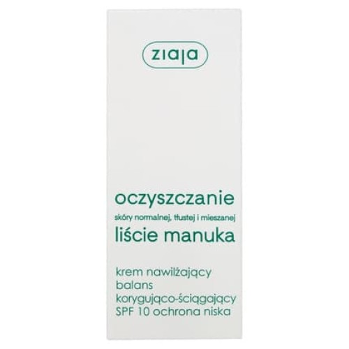 Ziaja Manuka Leaf Cleansing Moisturizing Cream Spf10 Balancing And Tightening 50ml
