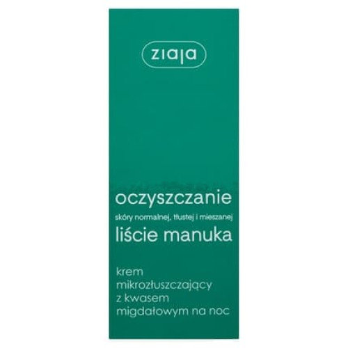 Ziaja Manuka Leaf Cleansing Micro-Exfoliating Cream With Almond Acid For Night Use 50ml Ziaja Manuka Leaf Cleansing Micro-Exfoliating Cream With Almond Acid For Night Use 50ml