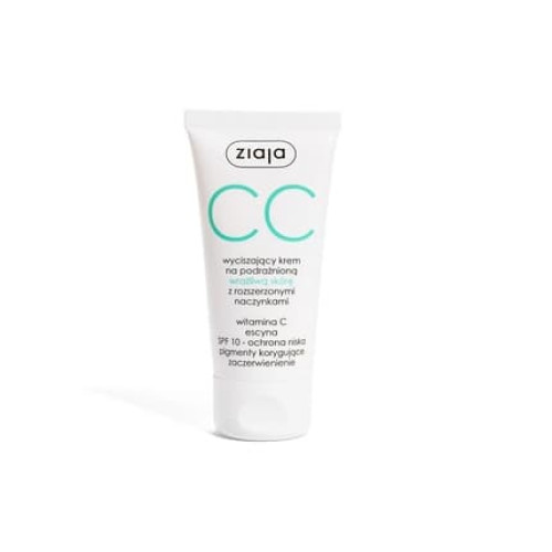 Ziaja Cc Cream For Irritated And Sensitive Skin With Dilated Blood Vessels 50ml
