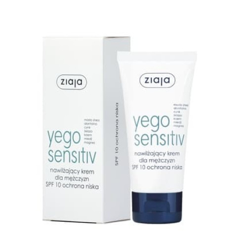 Ziaja Yego Sensitiv Spf10 Moisturizing Cream For Men Low Protection 50ml