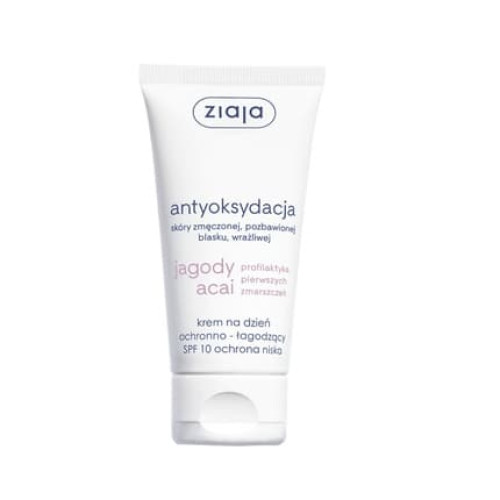 Ziaja Acai Berries Spf10 Antioxidant Protective And Soothing Cream For Tired Skin Lacking Radiance 50ml