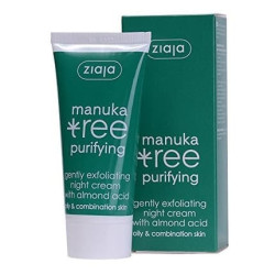Ziaja Night Cream Gently Exfoliating Manuka Tree Purifying 50 Ml
