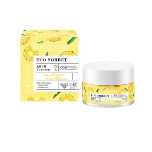 Bielenda Eco Sorbet Moisturizing And Illuminating Face Cream Pineapple 50ml