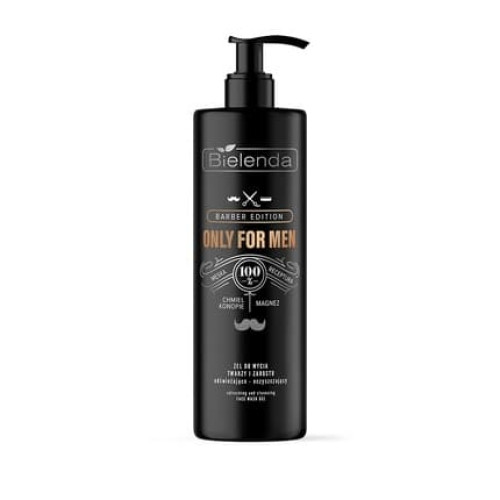 Bielenda Only For Men Barber Edition Refreshing And Cleansing Gel For Face And Beard 190g Bielenda Only For Men Barber Edition Refreshing And Cleansing Gel For Face And Beard 190g