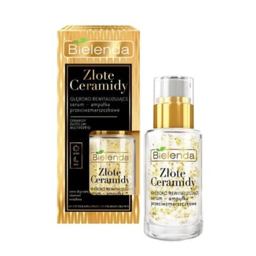 Bielenda Golden Ceramides Deep Revitalizing Serum - Anti-Wrinkle Ampoule For Day And Night 15ml