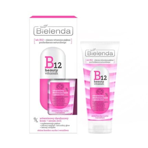 Bielenda B12 Beauty Vitamin Twophase Cream Serum 2 In 1 For Day And Night 45g