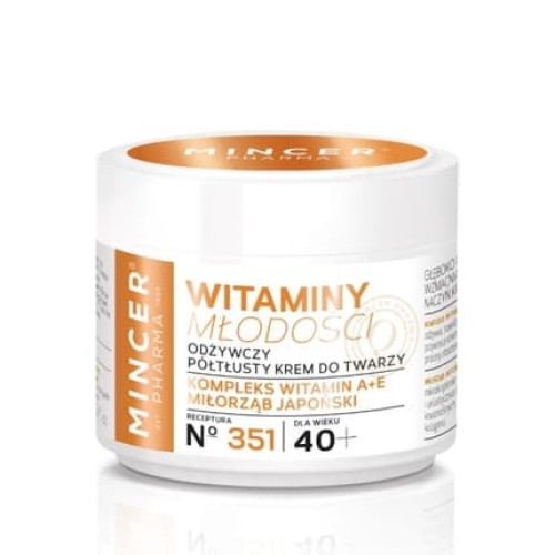 Mincer Pharma Youth Vitamins 40+ Nourishing Cream For Face - 50ml