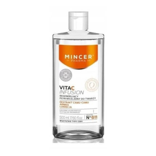 Mincer Pharma Vita C Infusion No.611 Regenerating Micellar Liquid For Face 500ml Mincer Pharma Vita C Infusion No.611 Regenerating Micellar Liquid For Face 500ml