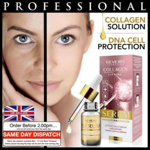 Professional Collagen Lifting Anti-Aging Facial Serum with Elastin and Green Tea