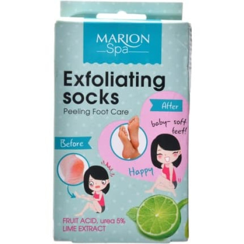 Marion Spa Exfoliating Foot Treatment Socks with 5% Urea and AHA