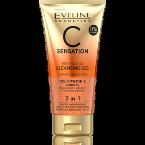 Eveline C Sensation Revitalizing Cleansing Wash Gel 3in1 for Oily and Combination Skin