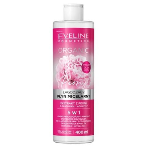 Eveline Organic Soothing Micellar Liquid For Sensitive And Hypersensitive Skin Peony Extract 400ml