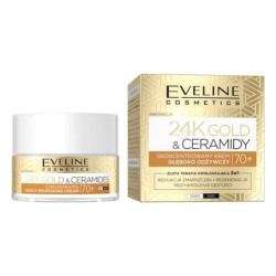 Eveline Cosmetics 24k Gold & Ceramides Concentrated Deeply Nourishing Cream For Day And Night 70+ 50ml