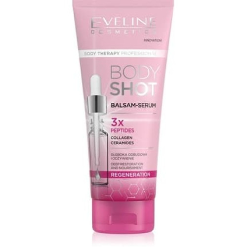 Eveline Body Shot Regenerating Balm Serum With Peptides Collagen Ceramides 200ml Pack Of 3