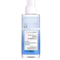 Eveline Clean Shot Moisturizing Toner Hydrolate 6 Electrolytes Spray