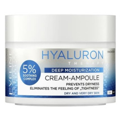 Eveline Hyaluron Therapy Ampoule Cream 50ml - Hydrating And Rejuvenating