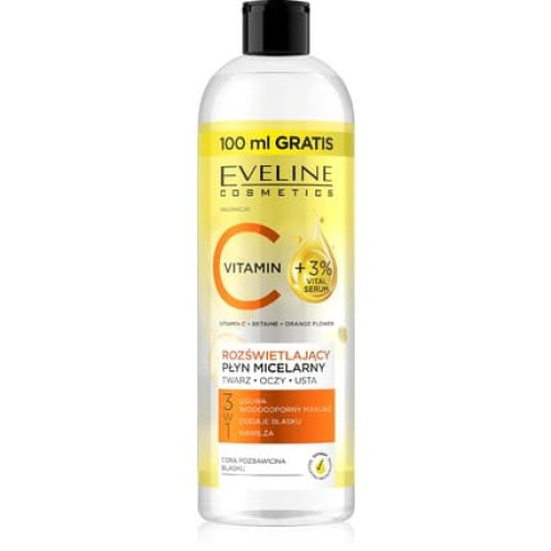 Eveline Vitamin C Brightening Micellar Liquid 3 In 1 500 Ml