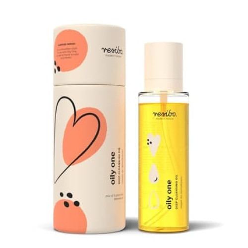 Resibo Oily One Cleansing Oil Natural Cosmetics Face Cleansing Face Oil Pore Cleaner Blackhead Remover Makeup Remover Waterproof Eye Makeup Remover Cleansing Cloth 100ml
