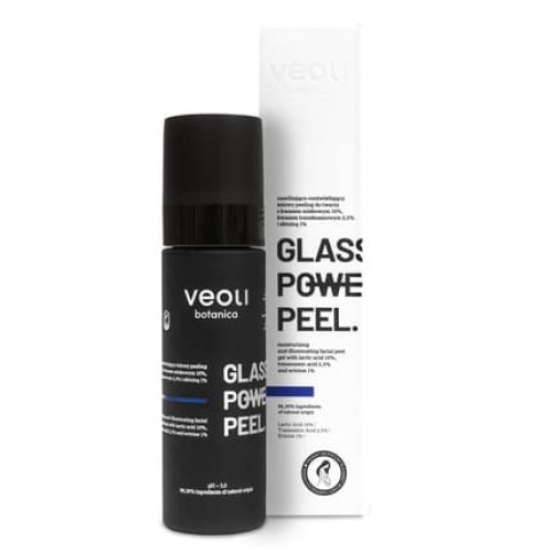 Veoli Botanica Glass Skin Power Peel Moisturizing And Brightening Gel Face Peel With 10 Lactic Acid 25 Tranexamic Acid And Ectoin 30ml