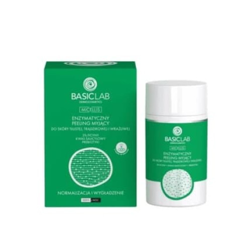 Basiclab Enzymatic Cleansing Scrub for Oily, Acne-Prone, and Sensitive Skin