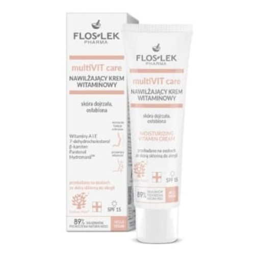 Floslek Pharma Multivit Care Moisturizing Cream For Mature And Weakened Skin With Vitamins 50 Ml