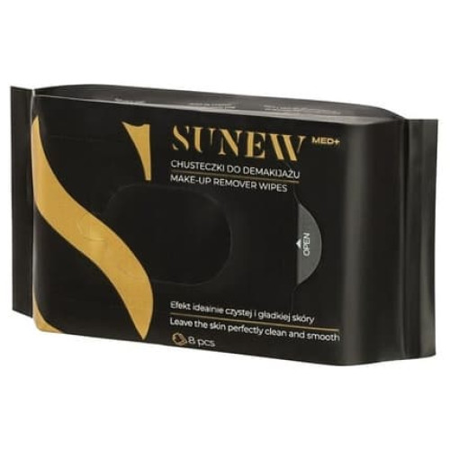 Sunewmed Makeup Removal Wipes Black 8 Pieces