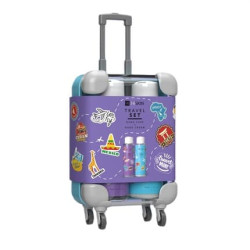 Hiskinset Travel Mini Suitcase Hand Soap 75ml And Hand Cream 75ml In Purple Hiskinset Travel Mini Suitcase Hand Soap 75ml And Hand Cream 75ml In Purple