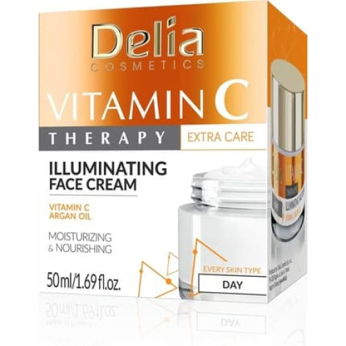 Delia Cosmetics Vitamin C Therapy Illuminating Face Cream with Argan Oil 50ml Day Cream
