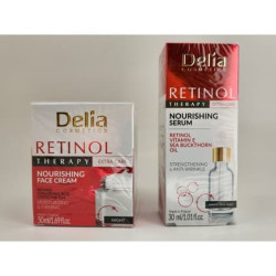 DELIA Retinol Hyaluronic Acid Nourishing Night Cream and Face Serum Set DELIA Retinol Hyaluronic Acid Nourishing Night Cream and Face Serum Set