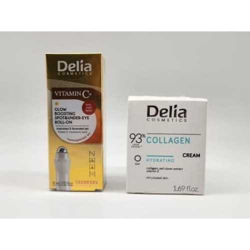 Delia 93 Natural Collagen Face Day Cream And Vitamin C Eye Roll