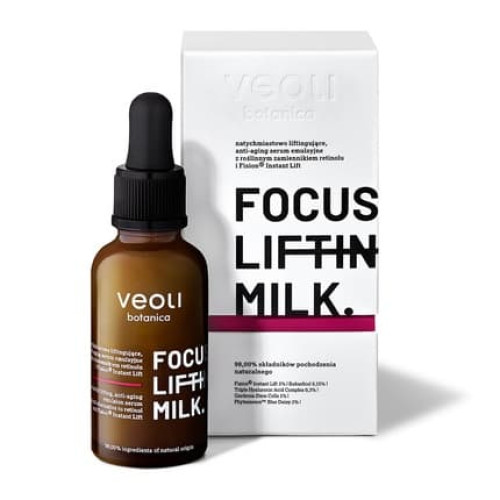 Veoli Botanica Focus Lifting Milk Serum Emulsifying Lifting Serum For Face With Bakuchiol 30ml Veoli Botanica Focus Lifting Milk Serum Emulsifying Lifting Serum For Face With Bakuchiol 30ml