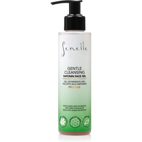 Senelle Natural Gentle Saponin Facial Cleansing Gel with Damask Rose Hydrolate Hops Extract Peach Extract D-Panthenol 150ml