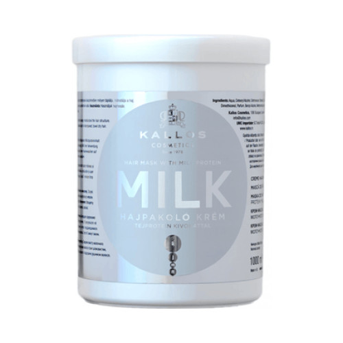Kallos Milk Hair Mask With Milk Protein 1 Liter For Dry And Damaged Hair