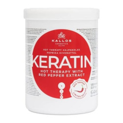 Kallos Keratin Red Pepper Extract Mask 1000ml Nourishing Hair Mask
