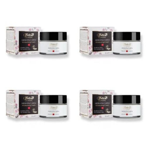 Helia-D Classic Moisturizing Face Cream for Sensitive Skin Vegan 50ml - Pack of 4