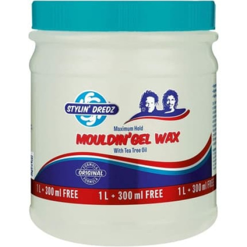 Stylin' Dredz Moulding Gel Wax with Tea Tree Oil Hair Care 1300ml